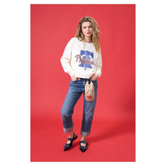 MLB Philadelphia Phillies Terez Women's Oversized Gemstone Logo Sweatshirt