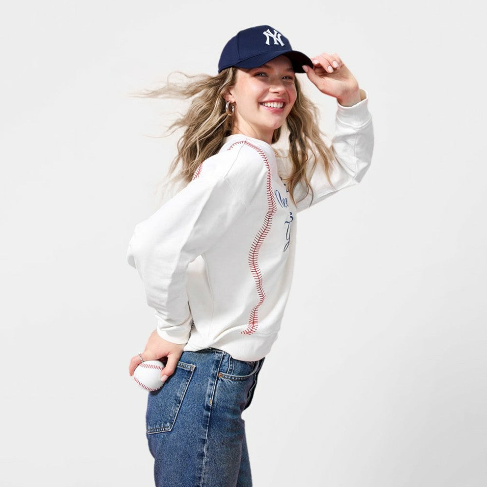 MLB New York Yankees Terez Women's Baseball Stitch Pullover Sweatshirt