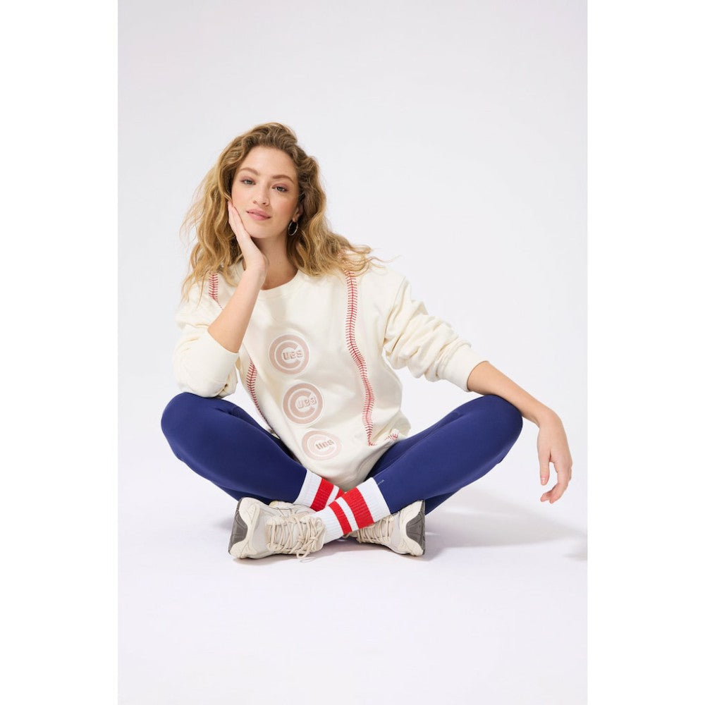 MLB Chicago Cubs Terez Women's Baseball Stitch Pullover Sweatshirt