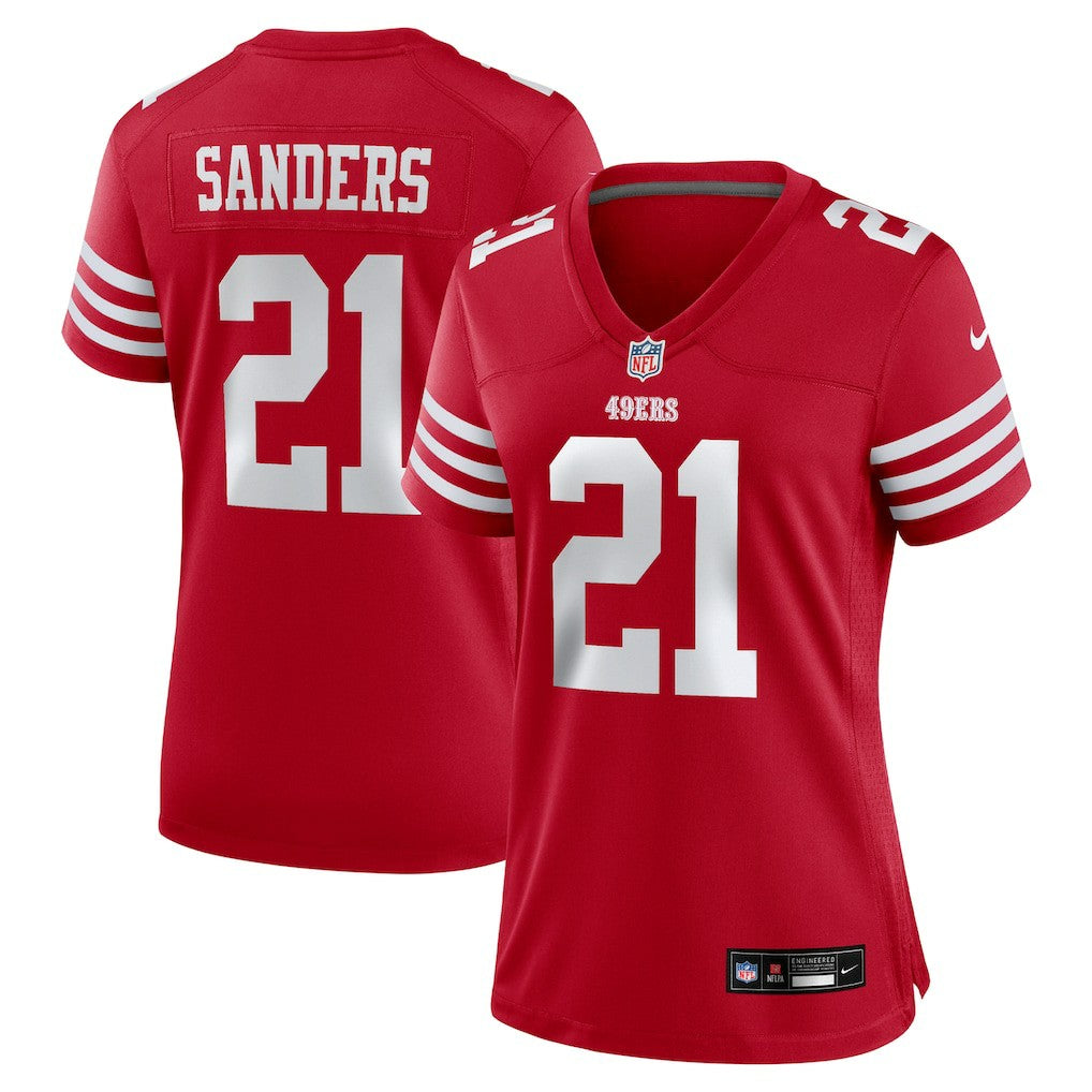 Deion Sanders  Women's Retired Player Game Jersey - San Francisco 49ers