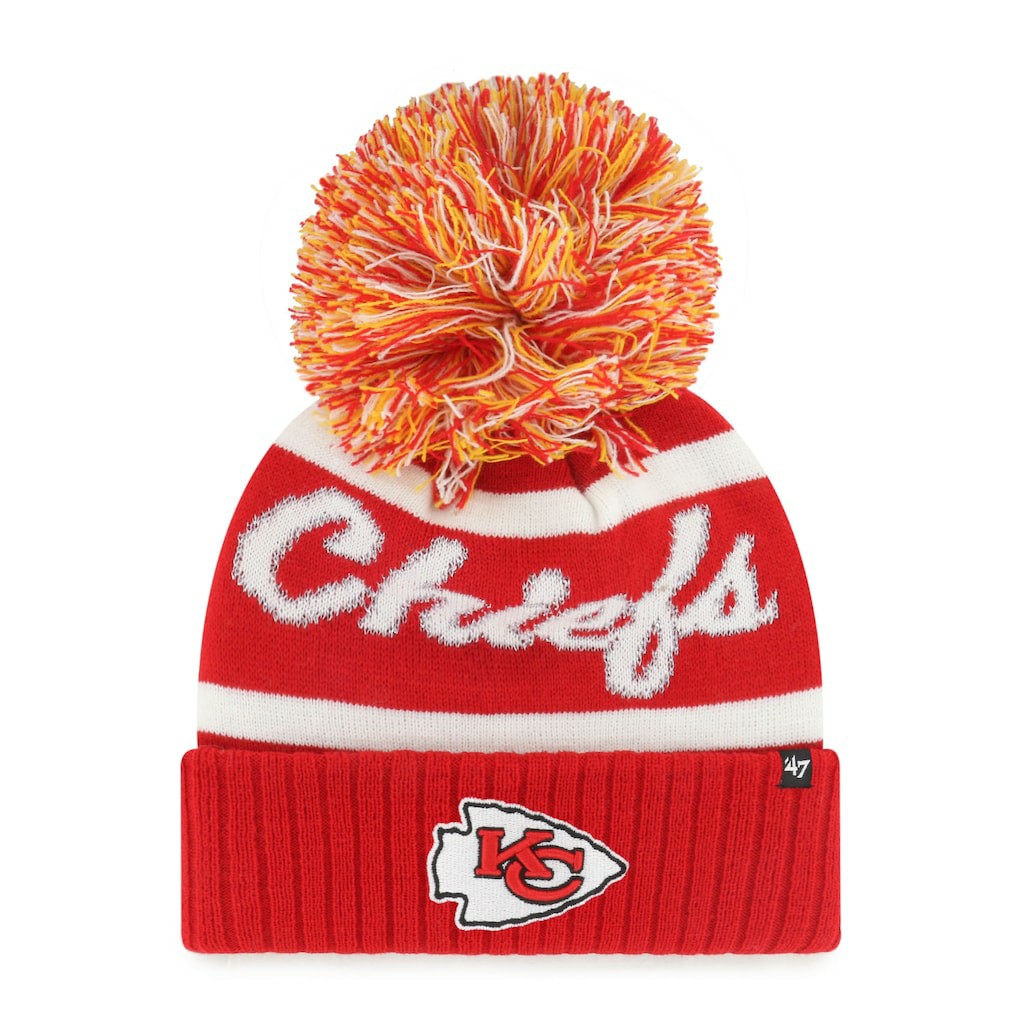'47 Women's Spirited Cuffed Knit Hat with Pom - Kansas City Chiefs