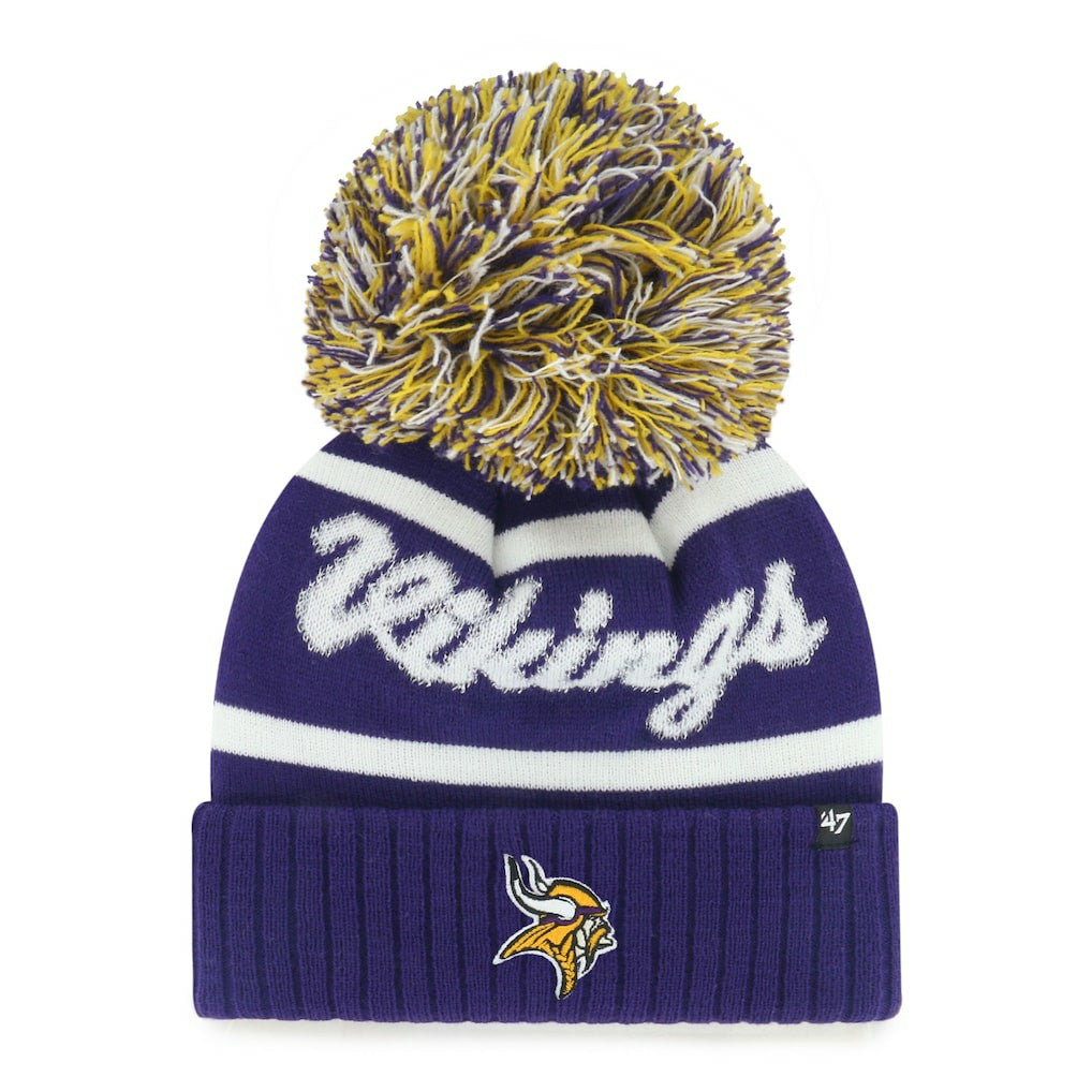 '47 Women's Spirited Cuffed Knit Hat with Pom - Minnesota Vikings