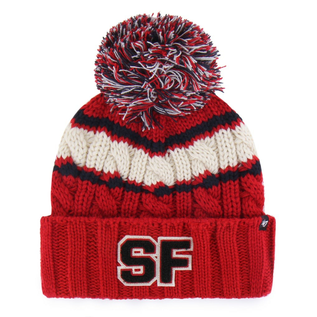 '47 Women's Emma Cuffed Knit Hat with Pom - San Francisco 49ers