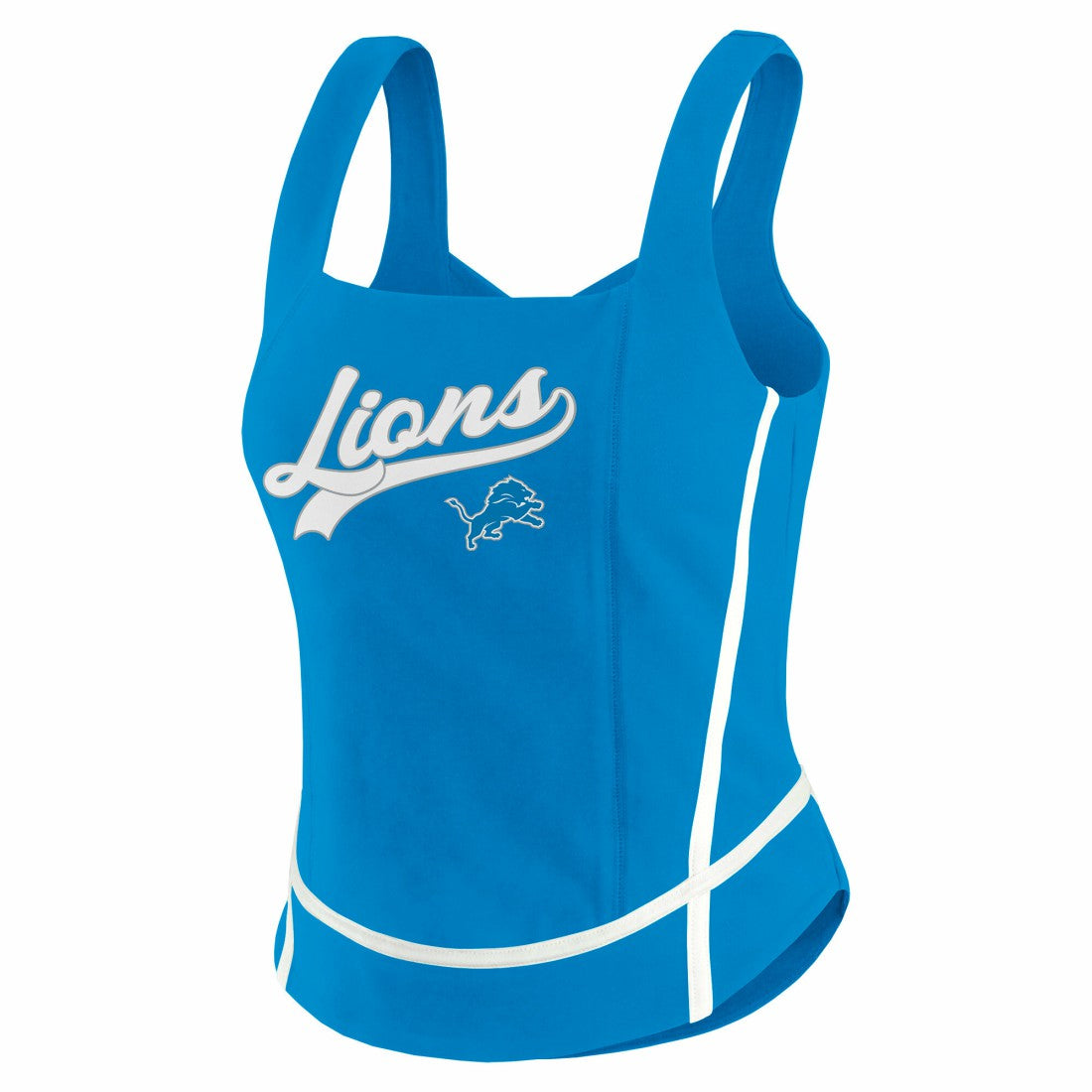 WEAR by Erin Andrews Women's Square Neck Tank Top - Detroit Lions
