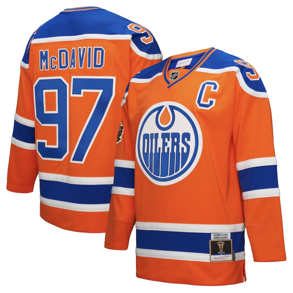 NHL Orange Connor McDavid Edmonton Oilers Mitchell & Ness Power Play Jersey