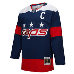 NHL Navy Alexander Ovechkin Washington Capitals Mitchell & Ness Power Play Jersey
