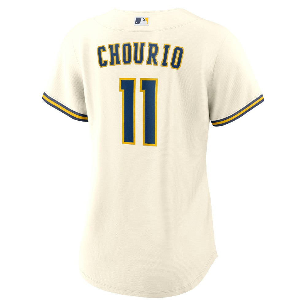 MLB Jackson Chourio Milwaukee Brewers Nike Women's Home Replica Jersey