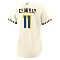 MLB Jackson Chourio Milwaukee Brewers Nike Women's Home Replica Jersey