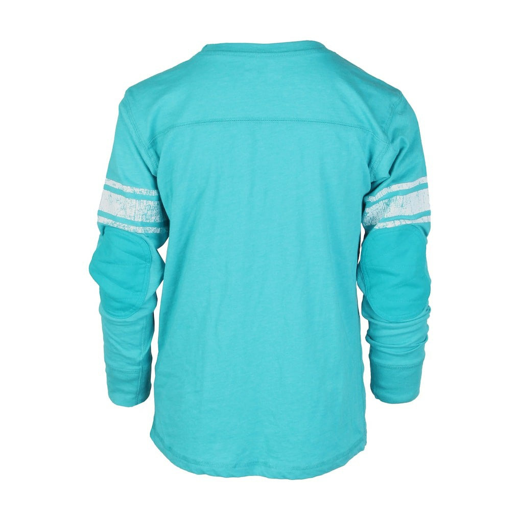 Wes & Willy Youth Football Long Sleeve T-Shirt - Miami Dolphins