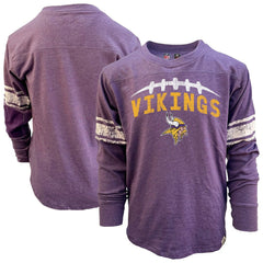 Wes & Willy Youth Football Long Sleeve T-Shirt - Minnesota Vikings