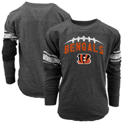 Wes & Willy Youth Football Long Sleeve T-Shirt - Cincinnati Bengals