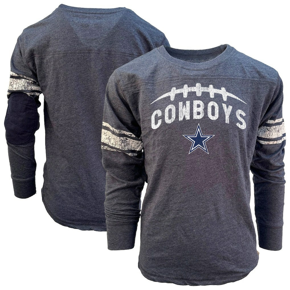Wes & Willy Youth Football Long Sleeve T-Shirt - Dallas Cowboys