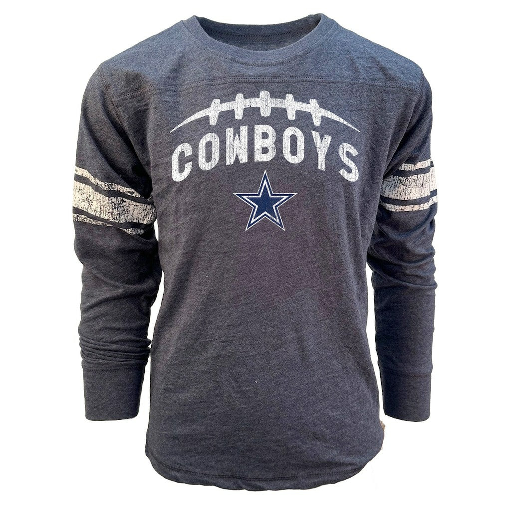 Wes & Willy Youth Football Long Sleeve T-Shirt - Dallas Cowboys