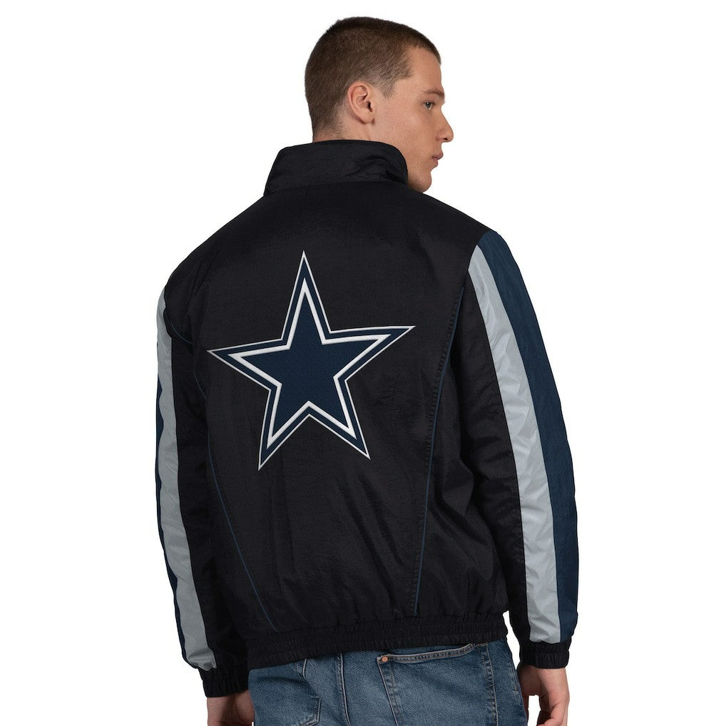 Starter Thursday Night Gridiron Vintage Logo Half-Zip Jacket - Dallas Cowboys