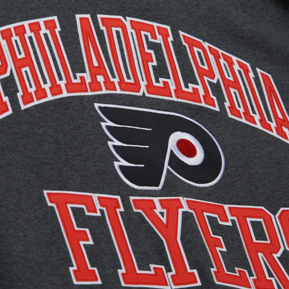 NHL Charcoal Philadelphia Flyers Mitchell & Ness Playoff Win Fleece Pullover Sweatshirt