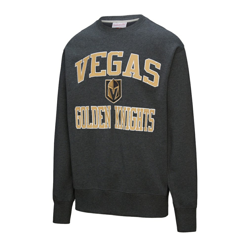 NHL Black Vegas Golden Knights Mitchell & Ness Playoff Win Fleece Pullover Sweatshirt