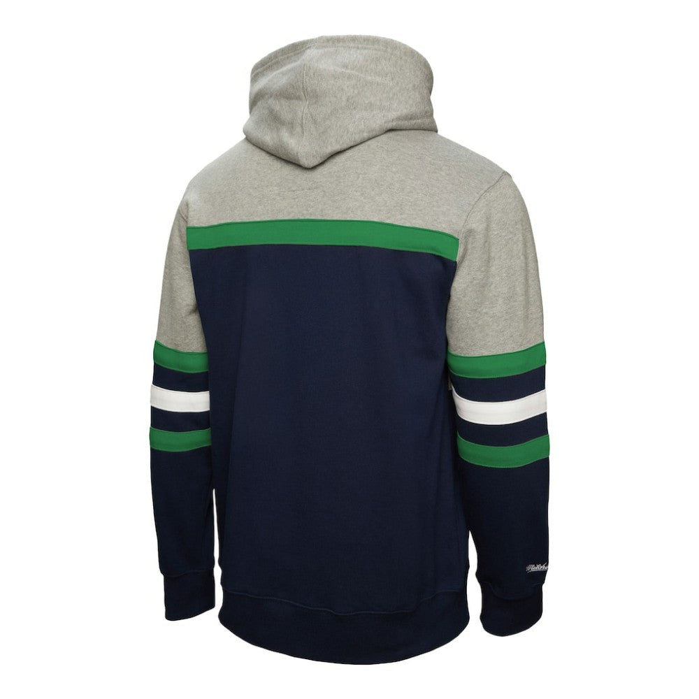 NHL Navy/Gray Vancouver Canucks Mitchell & Ness Head Coach Pullover Hoodie