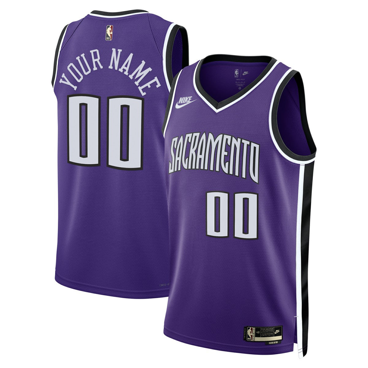 NBA Sacramento Kings Unisex Adult Swingman Custom Jersey