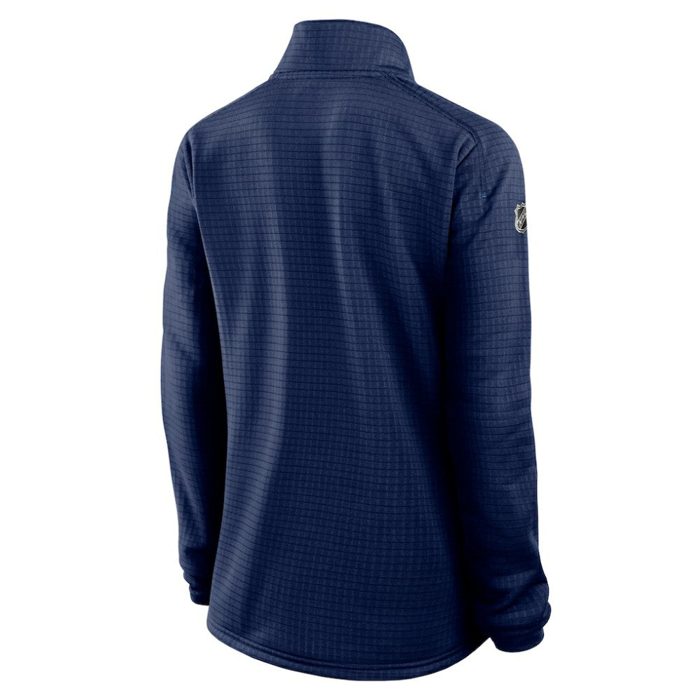 NHL Navy Winnipeg Jets Fanatics Women's Authentic Pro Rink Quarter-Zip Pullover