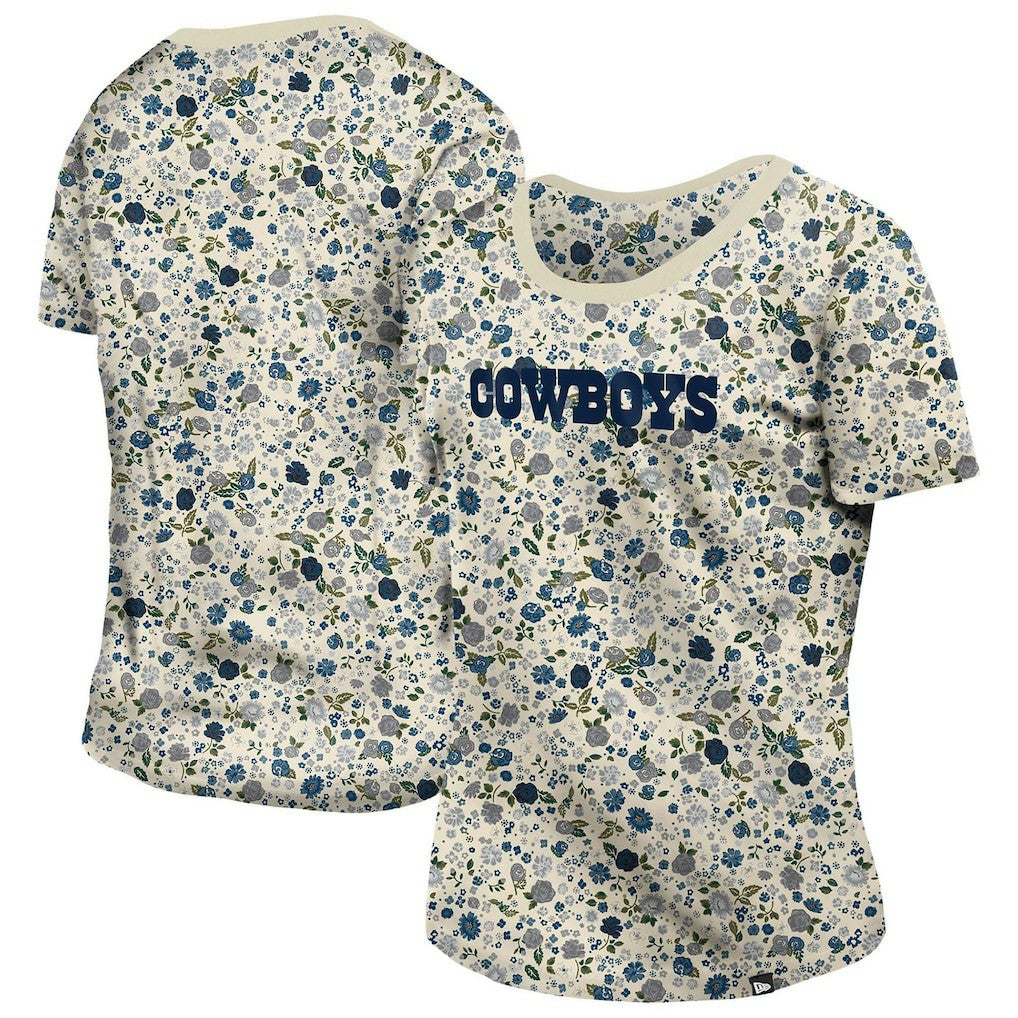Women's Glam Game Floral Scoop Neck T-Shirt - Dallas Cowboys