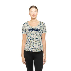 Women's Glam Game Floral Scoop Neck T-Shirt - Dallas Cowboys