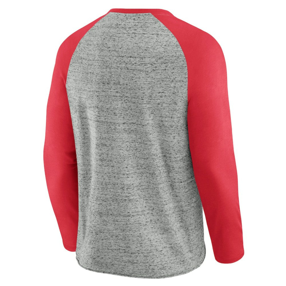 MLB Washington Nationals Darius Rucker Collection by Fanatics Raw Edge Raglan Long Sleeve Baseball T-Shirt