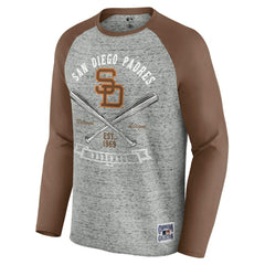 MLB San Diego Padres Darius Rucker Collection by Fanatics Raw Edge Raglan Long Sleeve Baseball T-Shirt