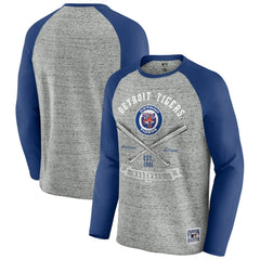 MLB Detroit Tigers Darius Rucker Collection by Fanatics Raw Edge Raglan Long Sleeve Baseball T-Shirt