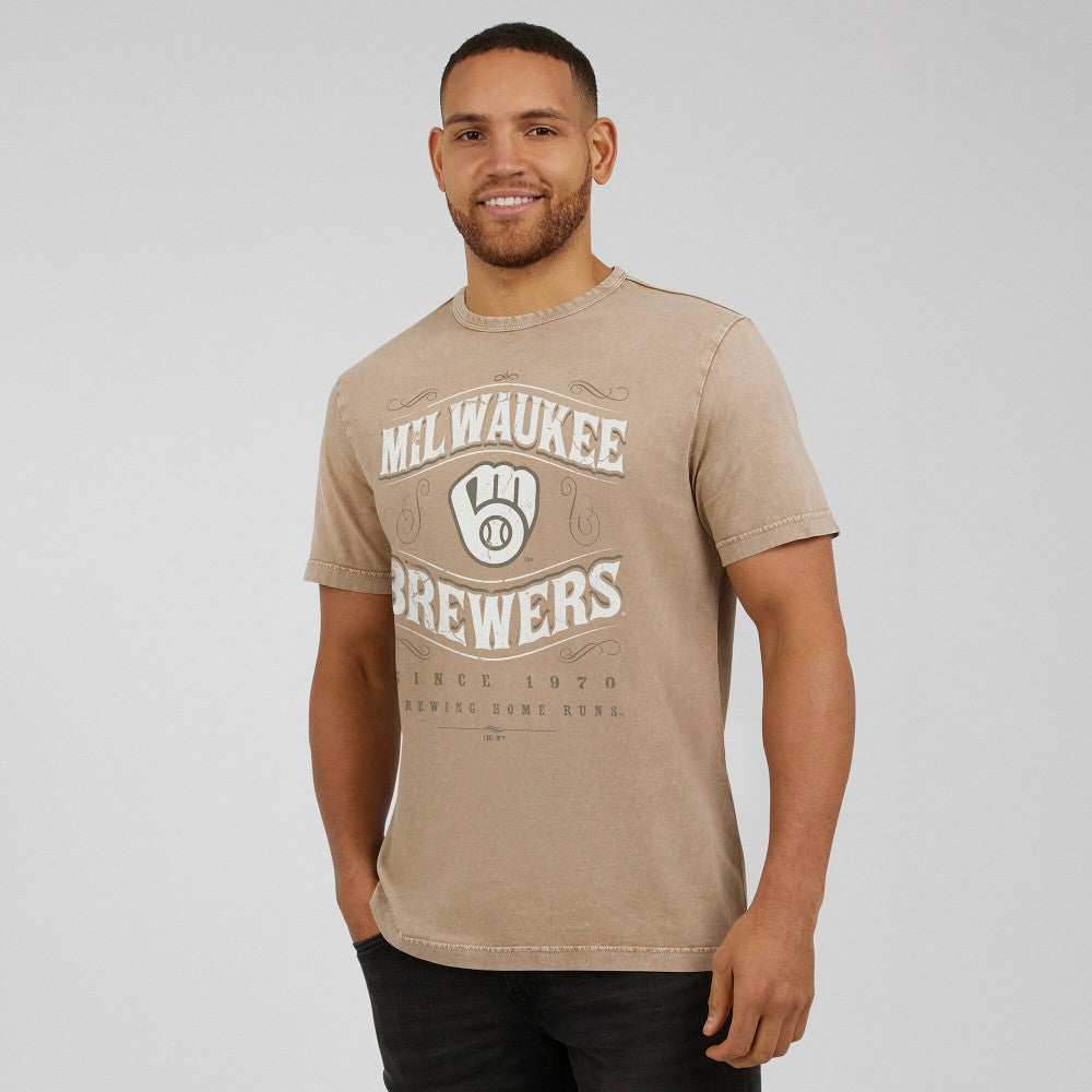 MLB Milwaukee Brewers Darius Rucker Collection by Fanatics Sun Faded T-Shirt
