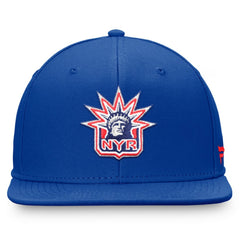 NHL Royal New York Rangers Fanatics Team Logo Fitted Hat