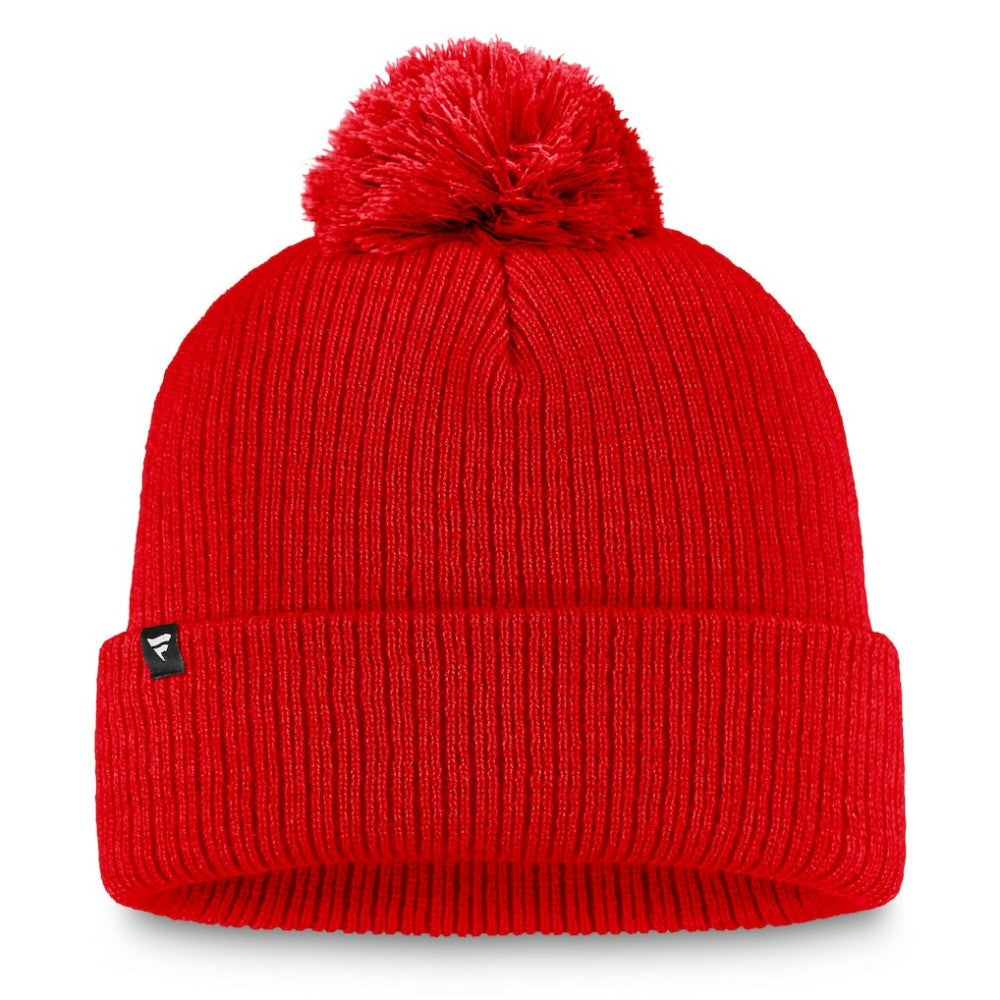 NHL Red Calgary Flames Fanatics Women's Cuffed Knit Hat with Pom