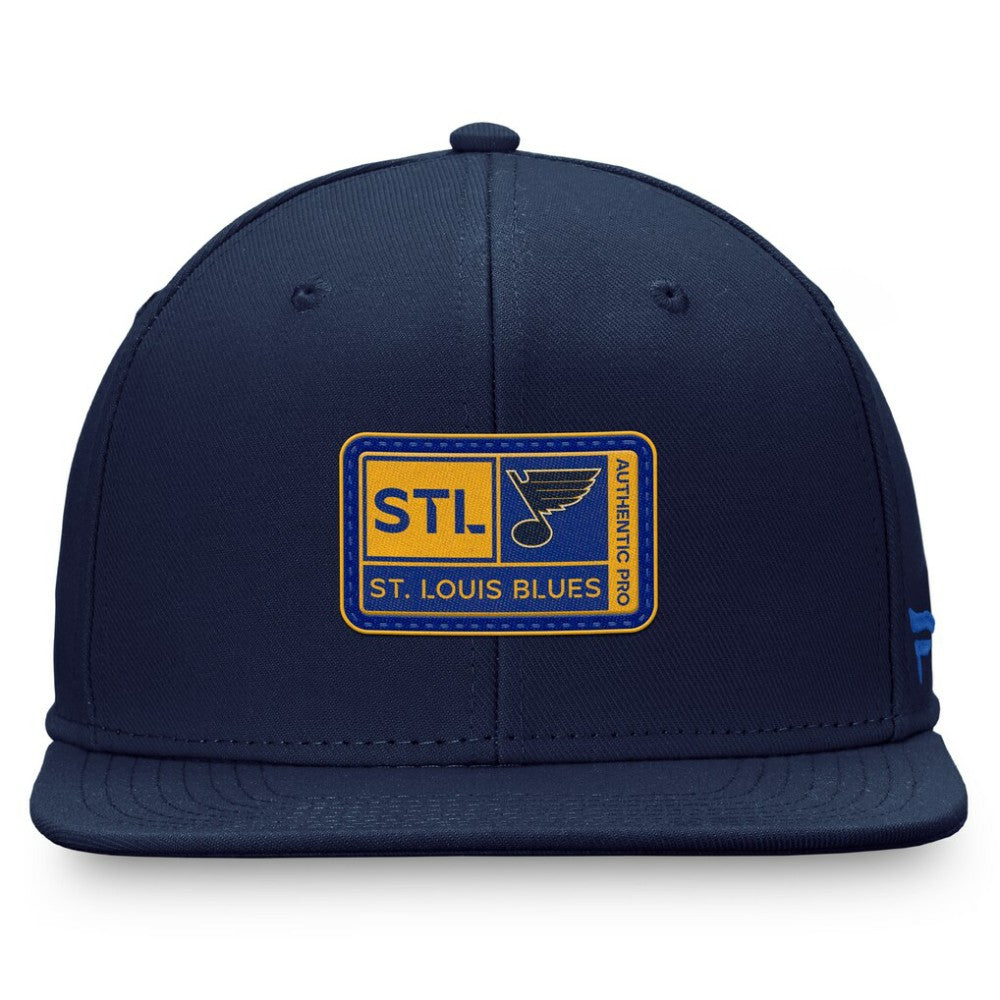 NHL Navy St. Louis Blues Fanatics Authentic Pro Training Camp Snapback Hat