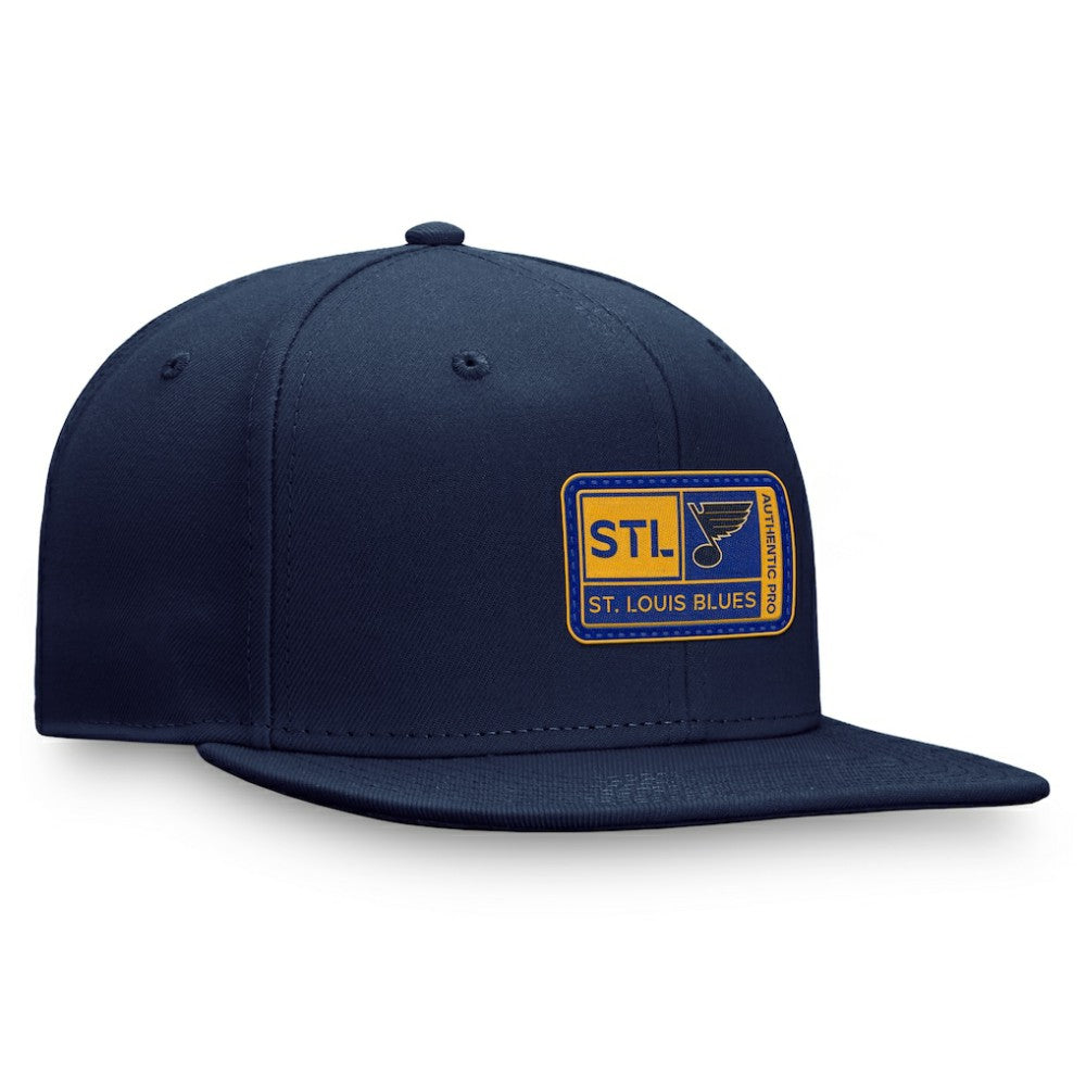 NHL Navy St. Louis Blues Fanatics Authentic Pro Training Camp Snapback Hat