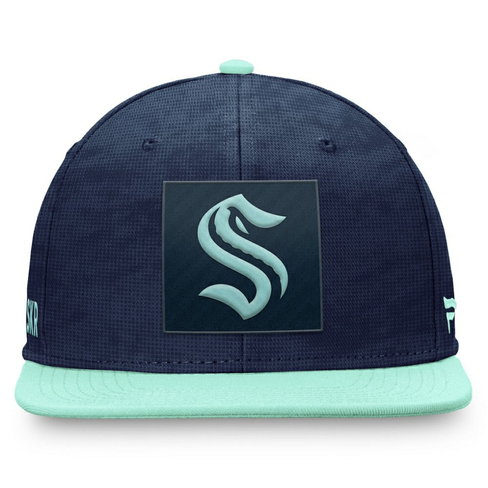 NHL Deep Sea Blue/Light Blue Seattle Kraken Fanatics Authentic Pro Rink Snapback Hat