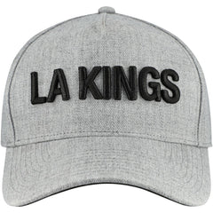 NHL Heather Gray Los Angeles Kings Fanatics Elements A-Frame Leather Strapback Hat