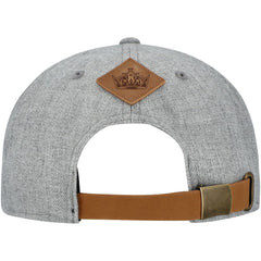 NHL Heather Gray Los Angeles Kings Fanatics Elements A-Frame Leather Strapback Hat