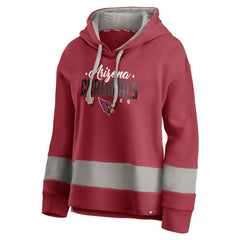 Women's Huddle Up Fundamental Fleece Color Block Pullover Hoodie - Arizona Cardinals