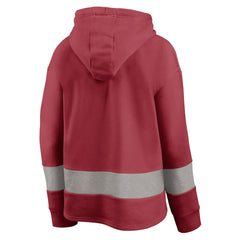 Women's Huddle Up Fundamental Fleece Color Block Pullover Hoodie - Arizona Cardinals