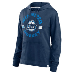 NHL Heather Navy Winnipeg Jets Fanatics Women's Faded Pullover Hoodie