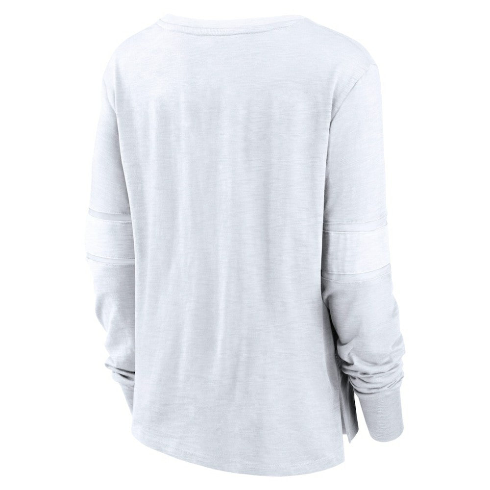 NHL This item will ship within 8 business days. Seattle Kraken Fanatics Women's White Out Lace-Up Fashion Long Sleeve T-Shirt