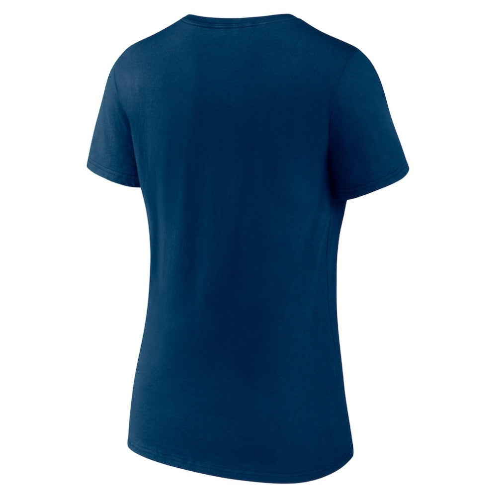 NHL Deep Sea Blue Seattle Kraken Fanatics Women's V-Neck T-Shirt