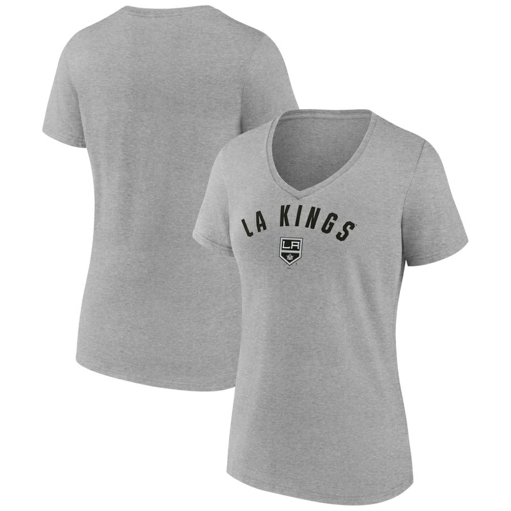 NHL Gray Los Angeles Kings Fanatics Women's V-Neck T-Shirt