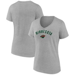 NHL Gray Minnesota Wild Fanatics Women's V-Neck T-Shirt