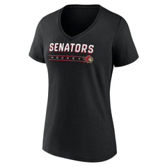 NHL Black Ottawa Senators Fanatics Women's V-Neck T-Shirt