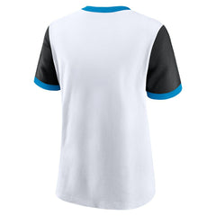 Women's Rewind Ringer Tri-Blend T-Shirt - Carolina Panthers