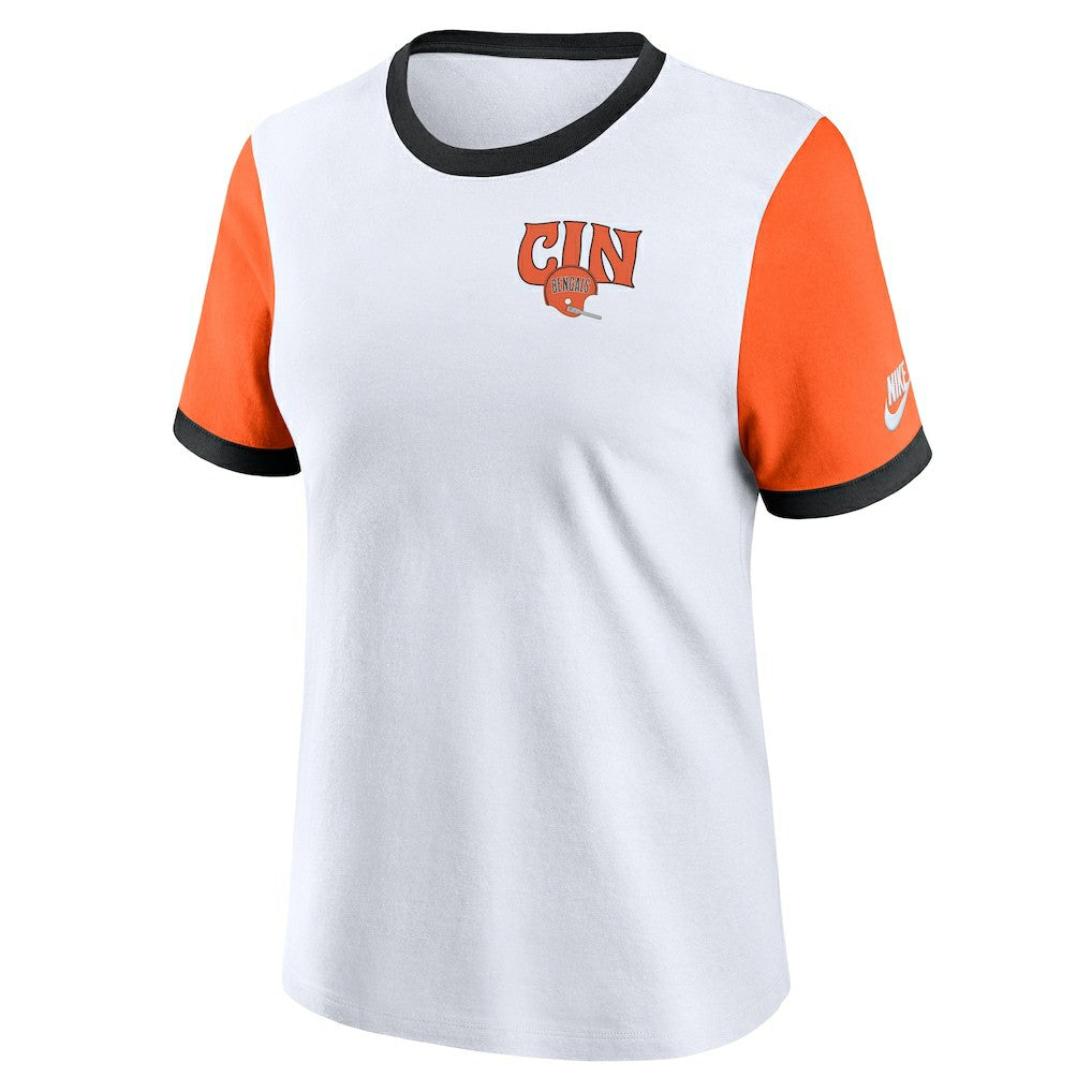 Women's Rewind Ringer Tri-Blend T-Shirt - Cincinnati Bengals