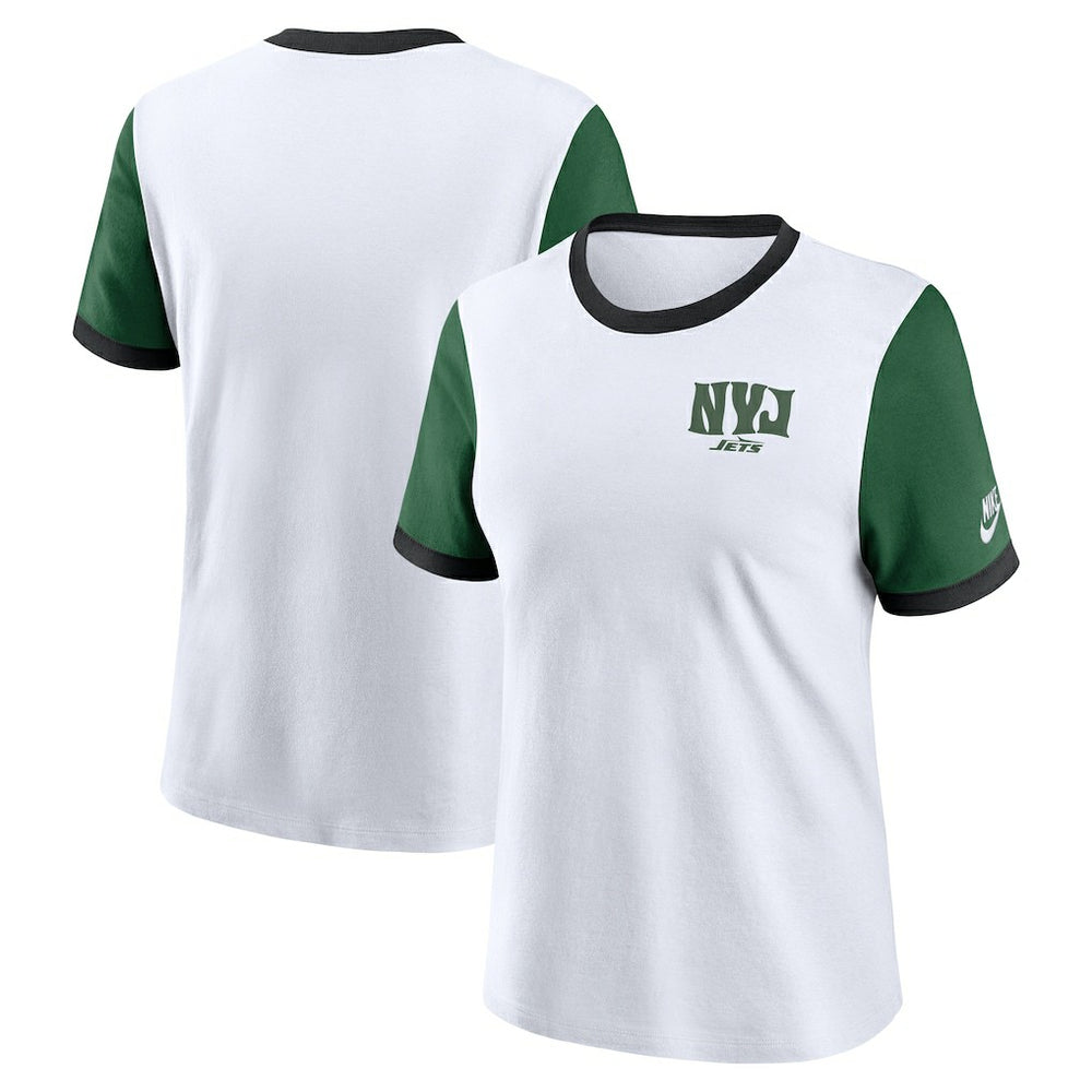 Women's Rewind Ringer Tri-Blend T-Shirt - New York Jets