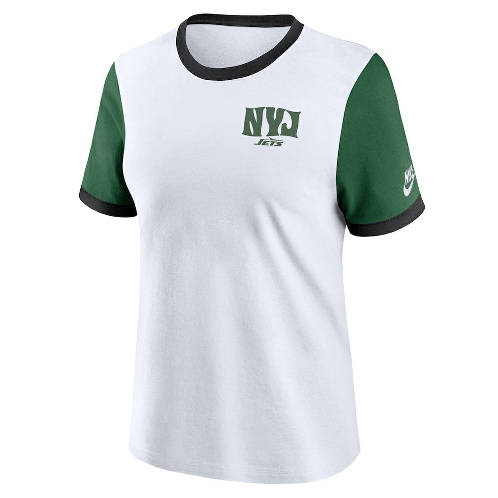 Women's Rewind Ringer Tri-Blend T-Shirt - New York Jets