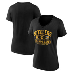 Women's Training Camp Stripe V-Neck T-Shirt - Pittsburgh Steelers