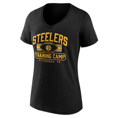 Women's Training Camp Stripe V-Neck T-Shirt - Pittsburgh Steelers